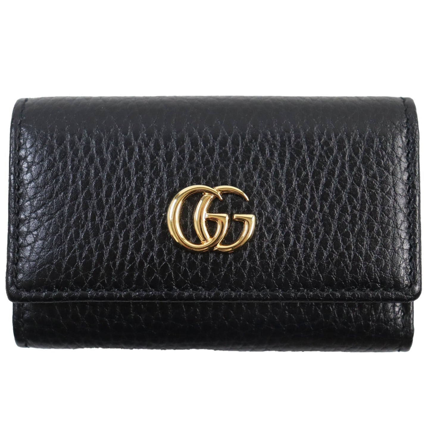 GUCCI Key case Key holder 456118 leather black