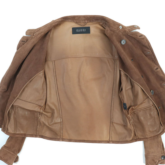 GUCCI leather jacket Main: Suede Brown mens 50 Used
