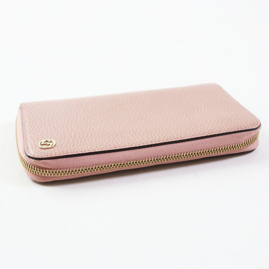GUCCI Long Wallet Purse G449347 leather Dusty Pink
