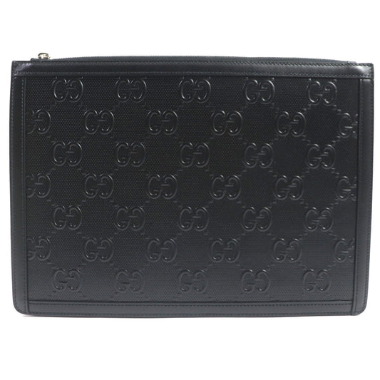 GUCCI Clutch bag 646449 Main: Leather black mens Used