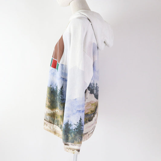 GUCCI Hoodie 672474 cotton Multi Trail Print sweatshirt Trail Print S
