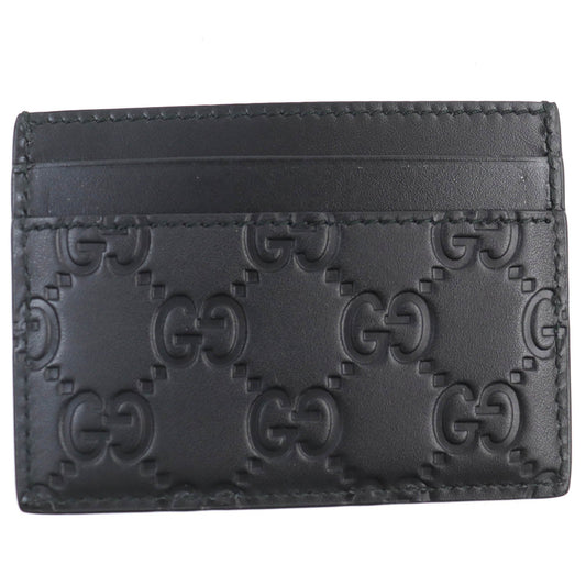 GUCCI Card Case 473927 leather black