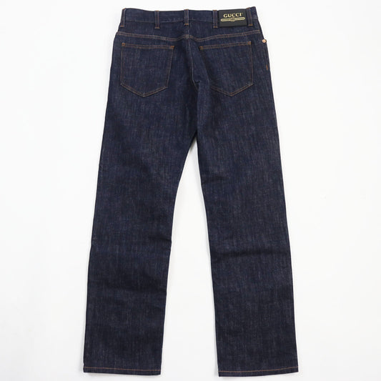 GUCCI Denim pants 623953 cotton Indigo blue Washed denim regular pants 32