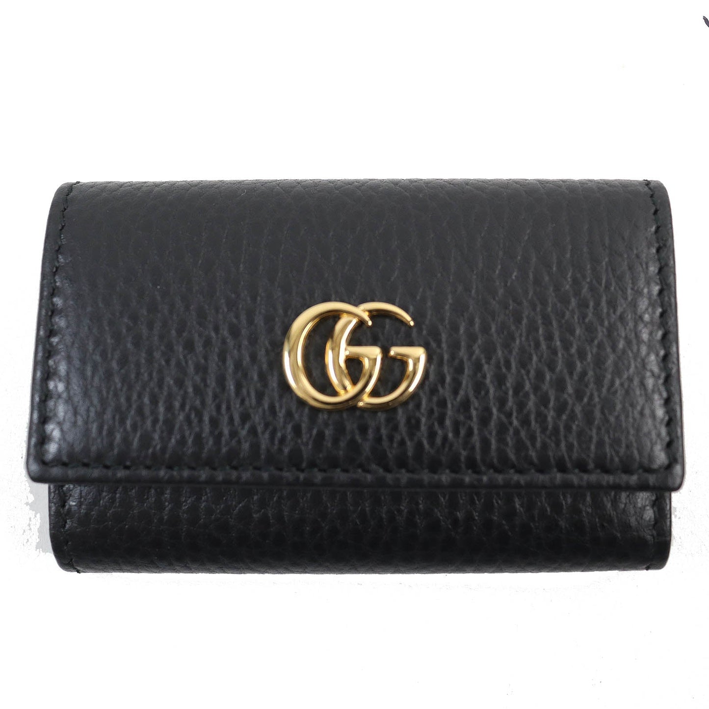 GUCCI Key case Key holder 456118 leather black