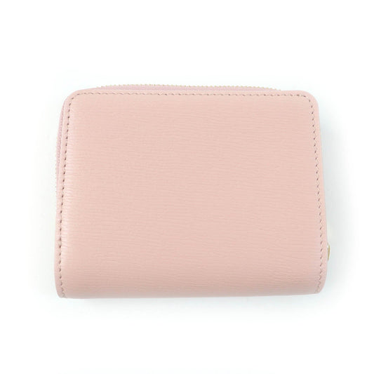 GUCCI Bifold Wallet 772639 leather Light pink Script Mini Wallet