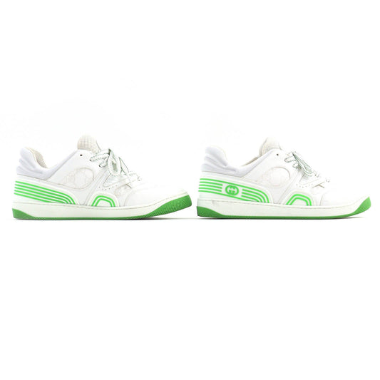 GUCCI Low cut sneakers 700290 leather White green basket 7