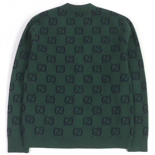 GUCCI cardigan 678939 Main: 100% wool, part: 94% wool, part: 5% nylon, part: 1% polyurethane green mens XS Used