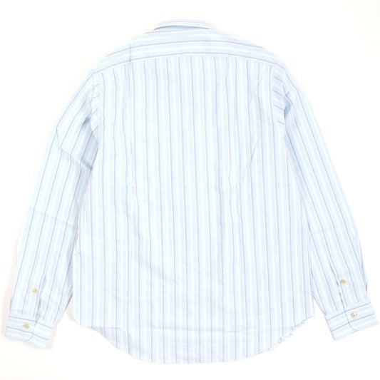 GUCCI Long sleeve shirt 703396 Main: 100% cotton, Part: 100% polyester Light blue stripe mens 38|15 Used