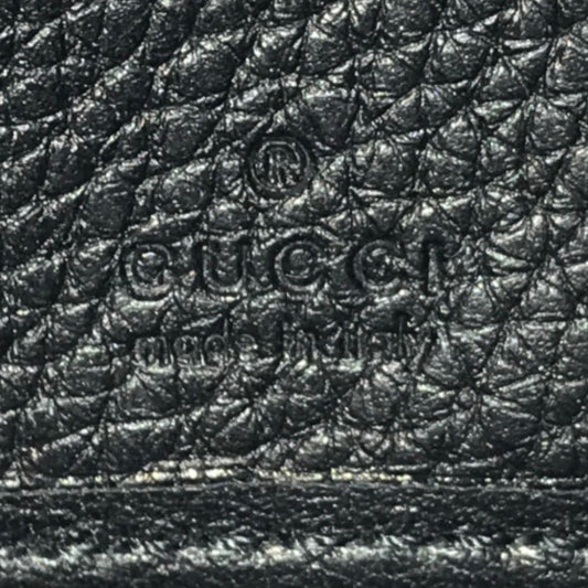 GUCCI Long Wallet Purse 496317 0959 leather black Round zip Sherry line mens(Unisex) Used