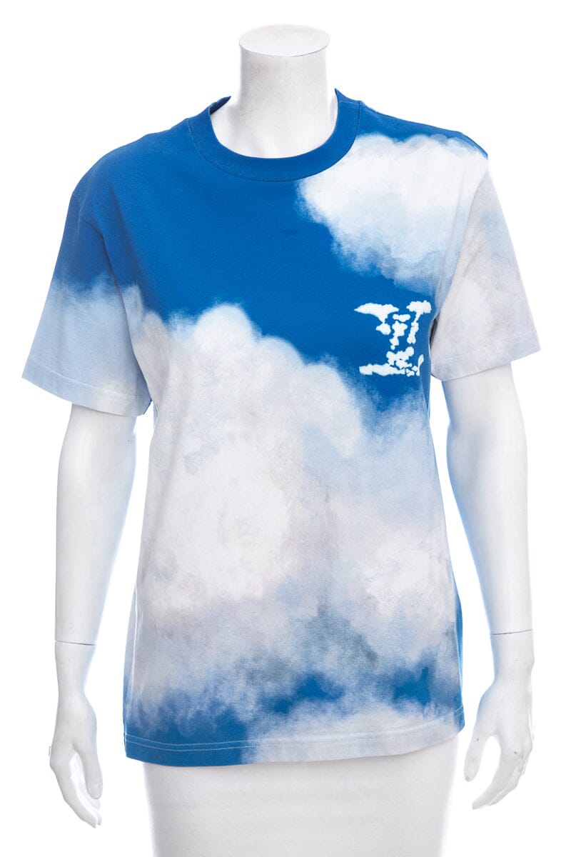 Louis Vuitton 2020 Blue & White Clouds T-Shirt SZ S