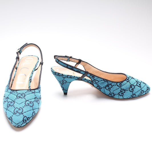 Gucci Canvas Slingback Heels Size 37