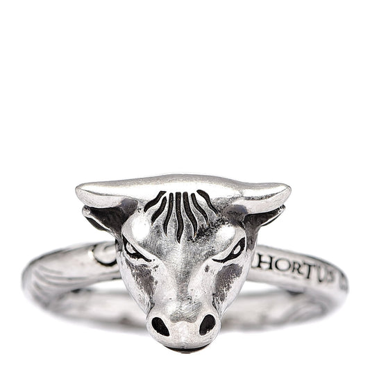 Gucci Anger Forest Bulls Head Ring in Sterling Silver