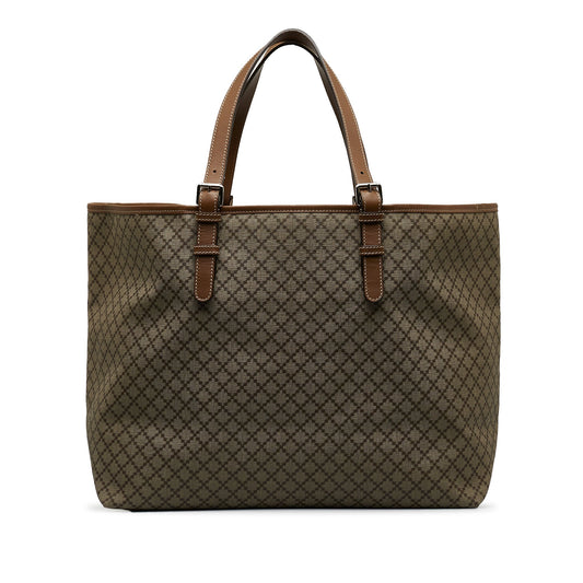 Brown Gucci Canvas Diamante Tote