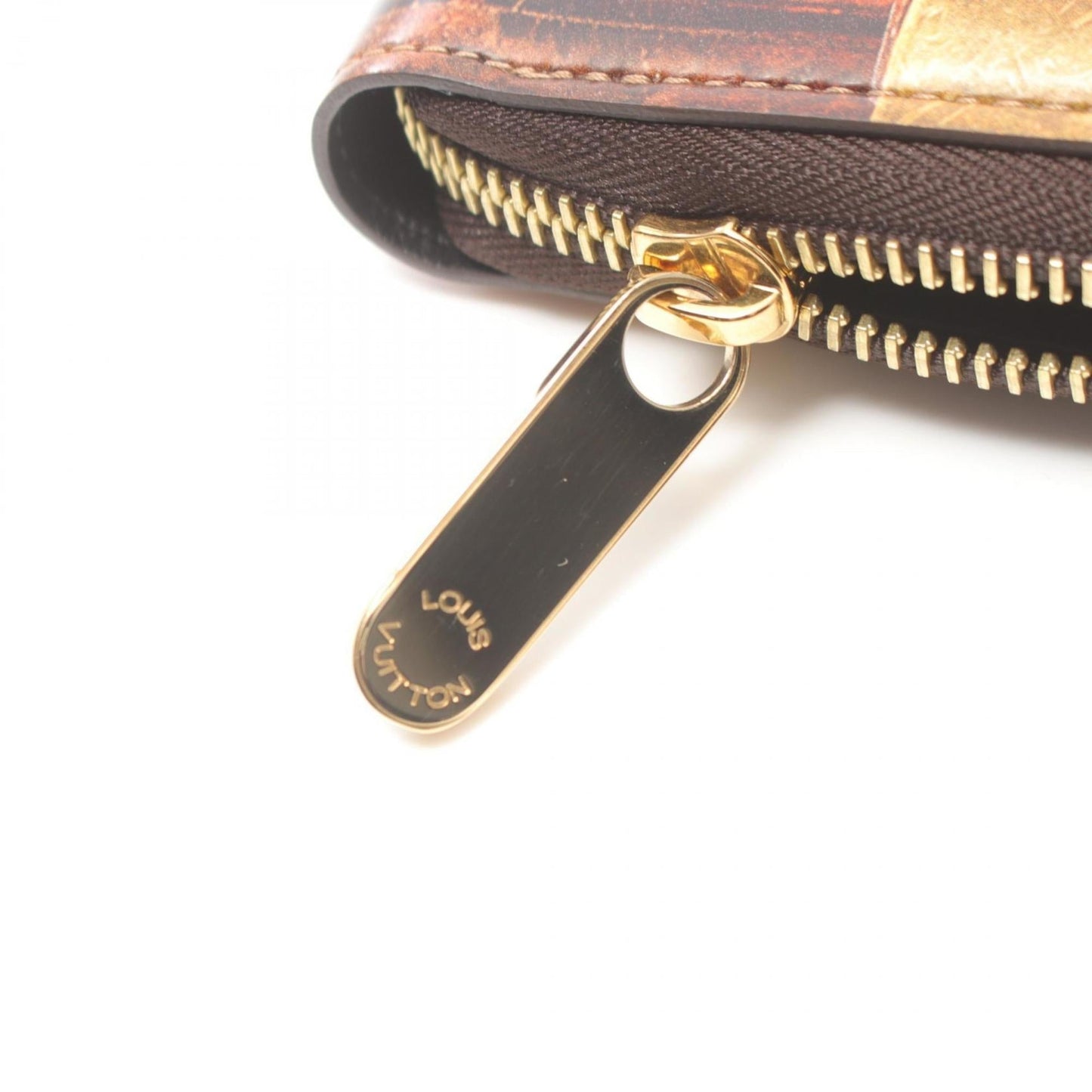 Louis Vuitton Coated Canvas Leather Long Wallet (Bi-Fold)