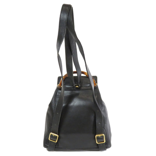 Gucci 003 3444 Bamboo Backpack Daypack Leather Ladies