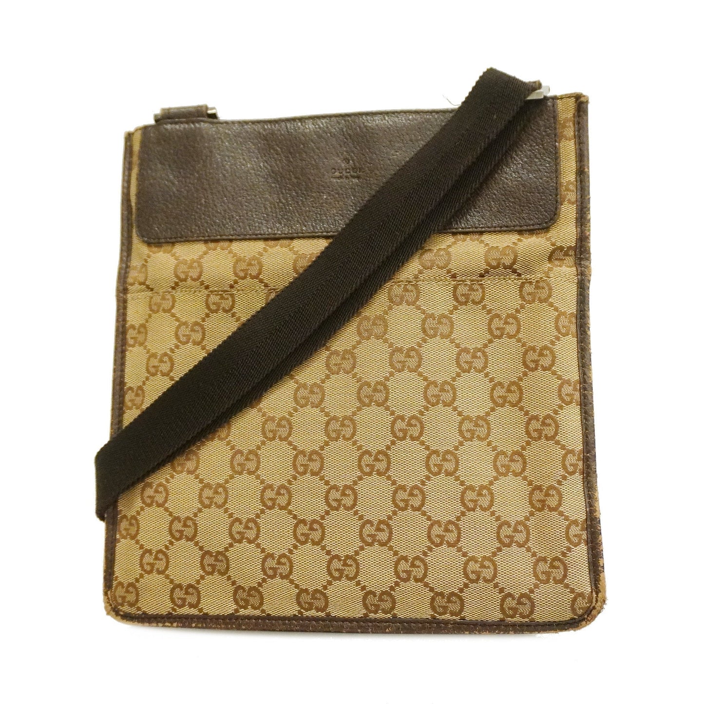 GUCCI GG Canvas 27639 Women's GG Canvas Shoulder Bag Beige,Brown
