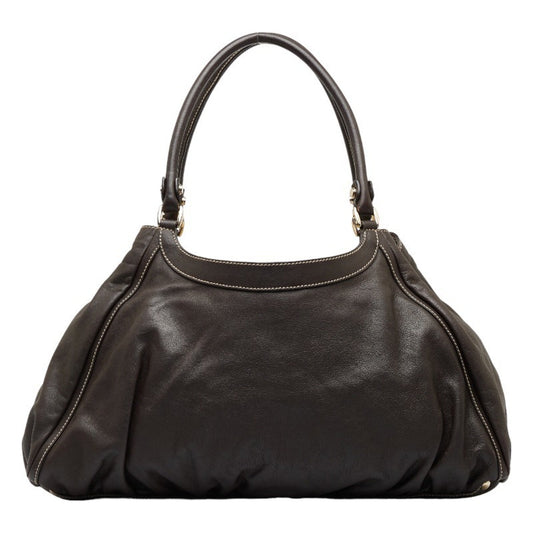 Gucci Abbey HandBag Shoulder Bag 189835 Brown Leather Ladies