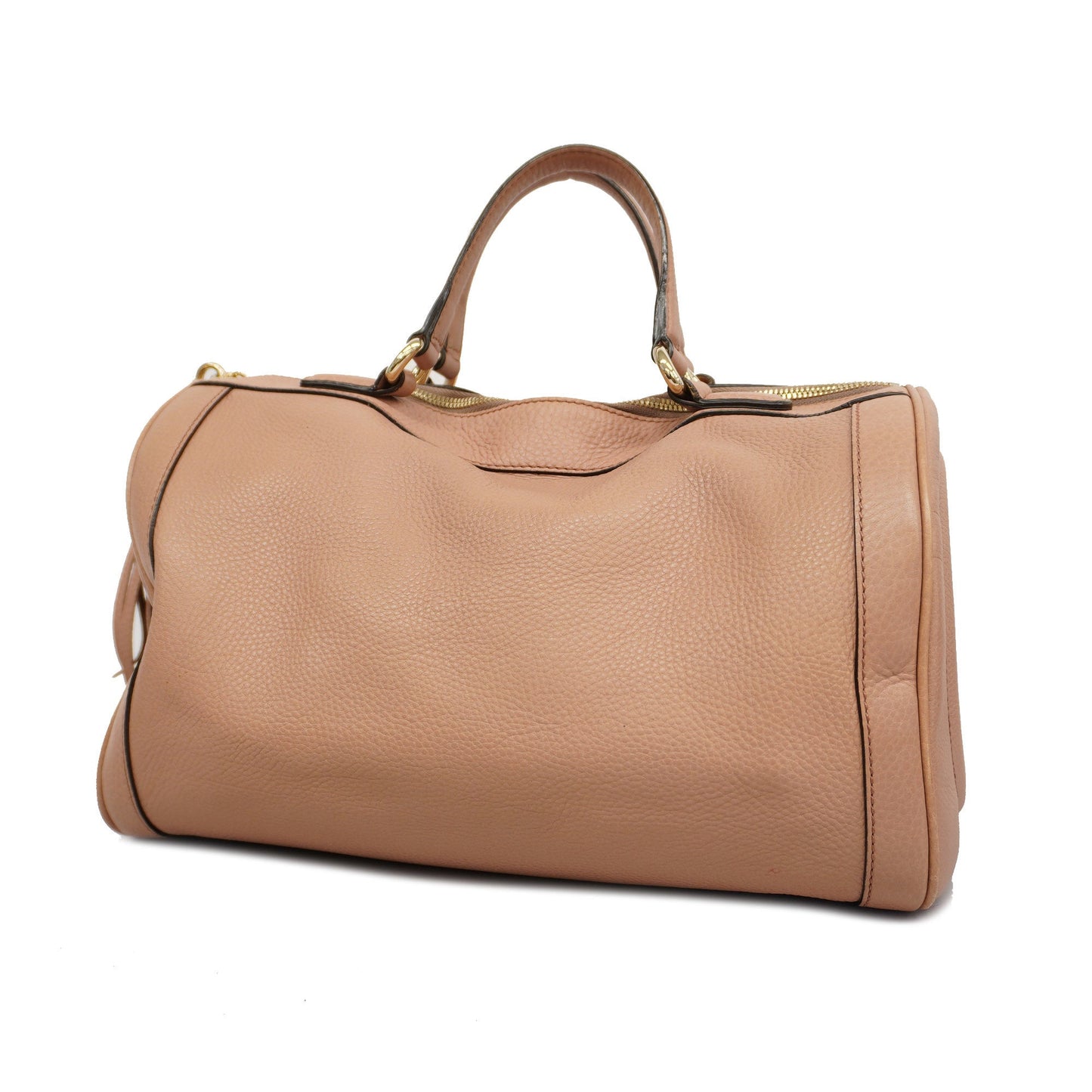 Gucci Soho 000 2058 0290 0 Women's Leather HandBag Pink Beige