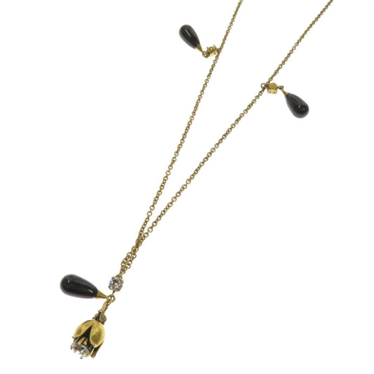 Gucci Interlocking G Long Necklace Flower Motif Ladies GUCCI