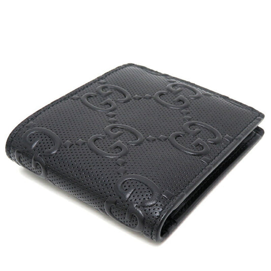 Gucci GG Bifold Wallet Women's 625555 Leather Black