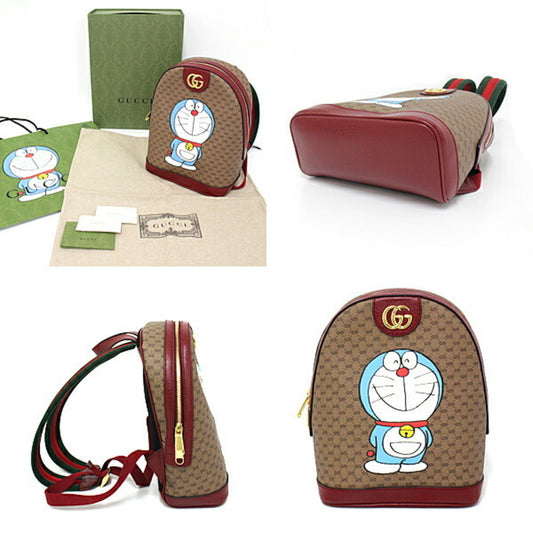 Gucci Doraemon x Small Backpack 647816 Mini GG Supreme Canvas with Shopper