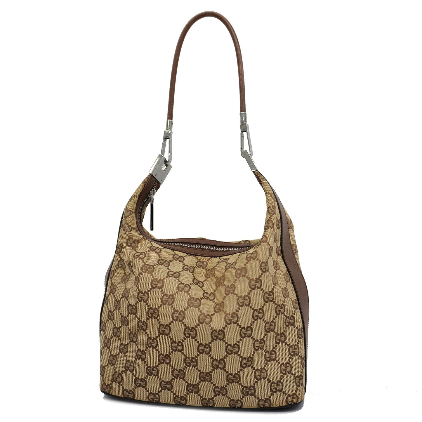 GUCCI Shoulder Bag 001 3814 GG Canvas,Leather Shoulder Bag Beige,Brown