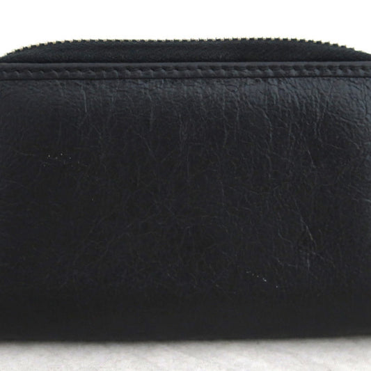 Gucci Card Case Interlocking G Black x Silver Hardware Leather Business Holder Pass Women's Men's 581530