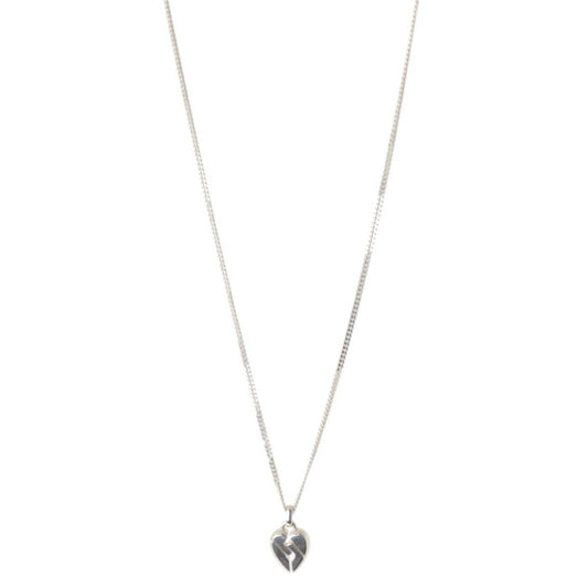 GUCCI / Gucci knot heart pendant necklace Sv925 about 45.2cm