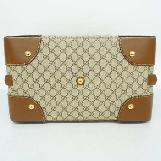GUCCI Interlocking G 322055 Unisex GG Supreme Boston Bag Beige,Brown