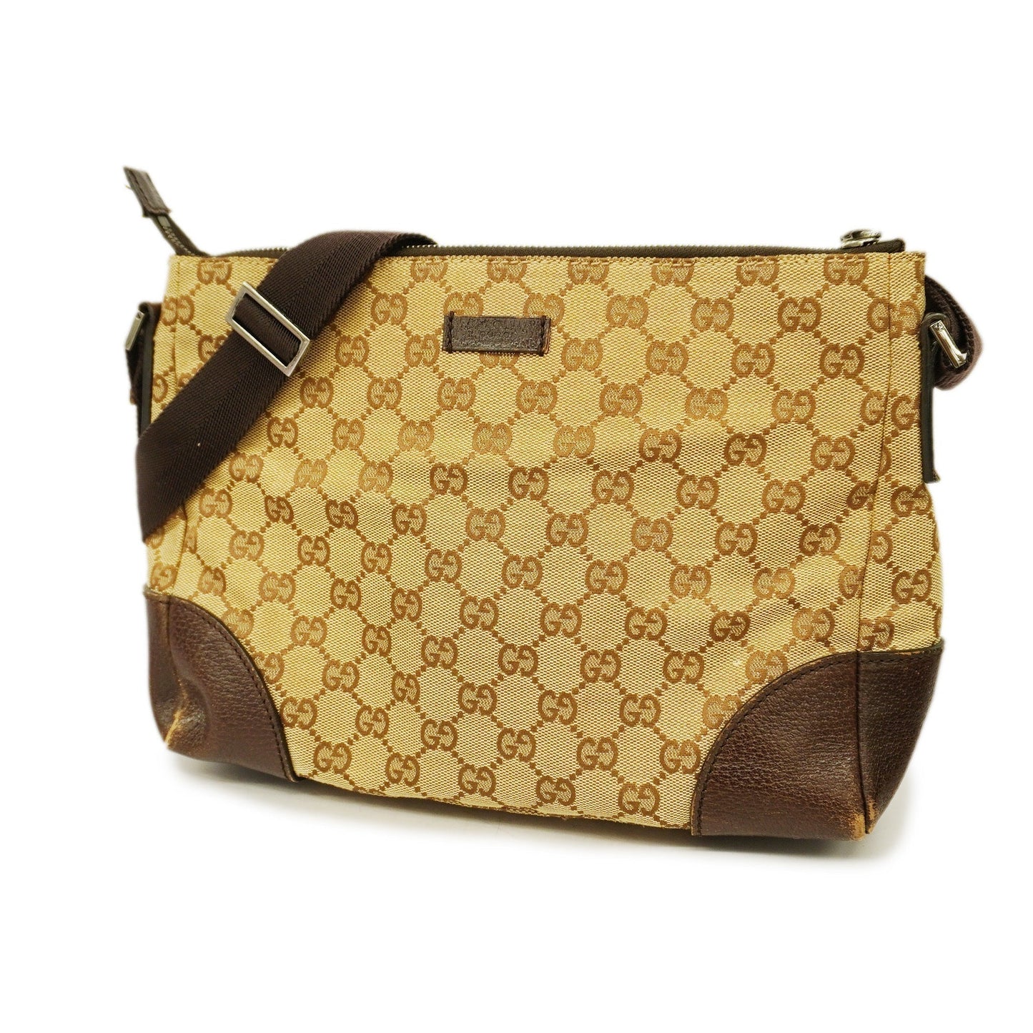 GUCCI Shoulder Bag 114273 Women's GG Canvas Beige,Brown