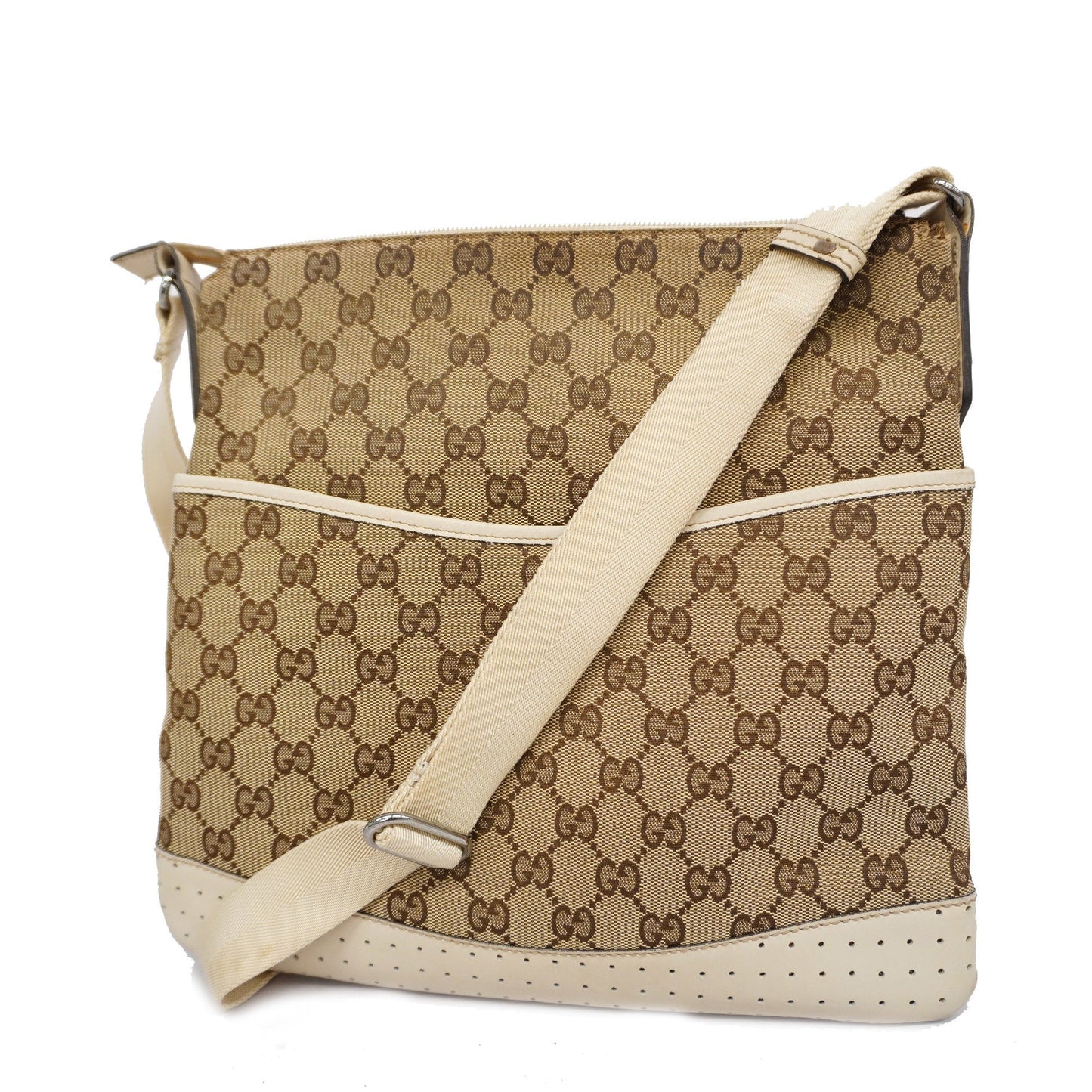 Gucci GG Canvas Shoulder Bag 145857 Women's Shoulder Bag Beige,Ivory