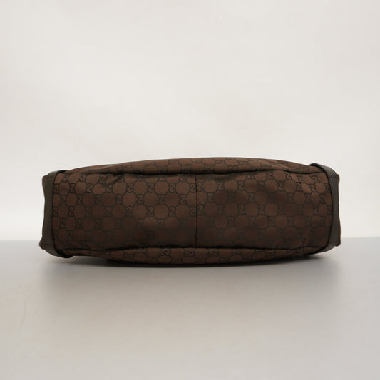 Gucci Shoulder Bag GG Nylon 143743 Women's Nylon Brown