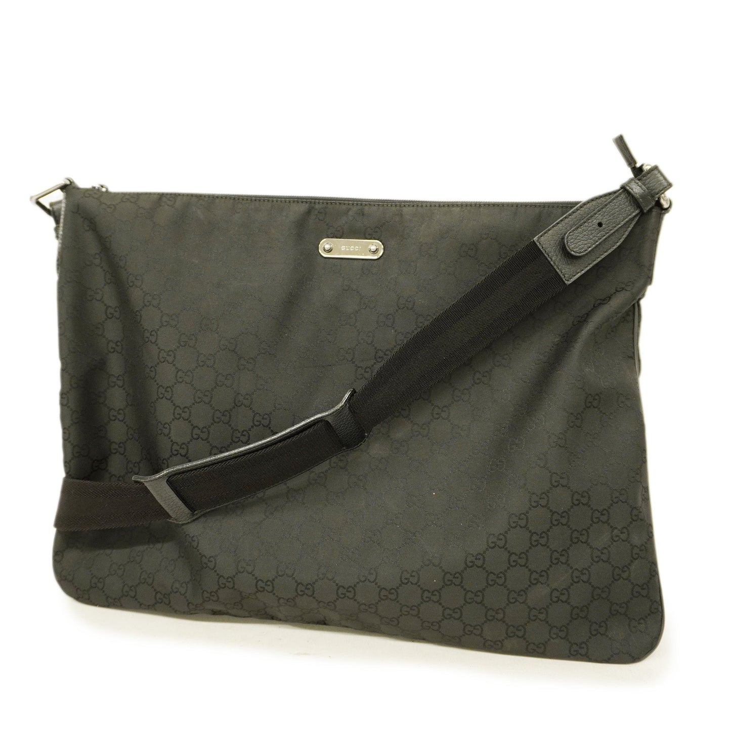 GUCCI Shoulder Bag GG Nylon 190628 Women's Nylon,Leather Shoulder Bag Black
