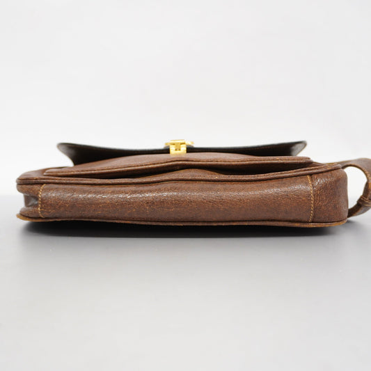GUCCI Shoulder Bag Women's Leather Shoulder Bag Brown
