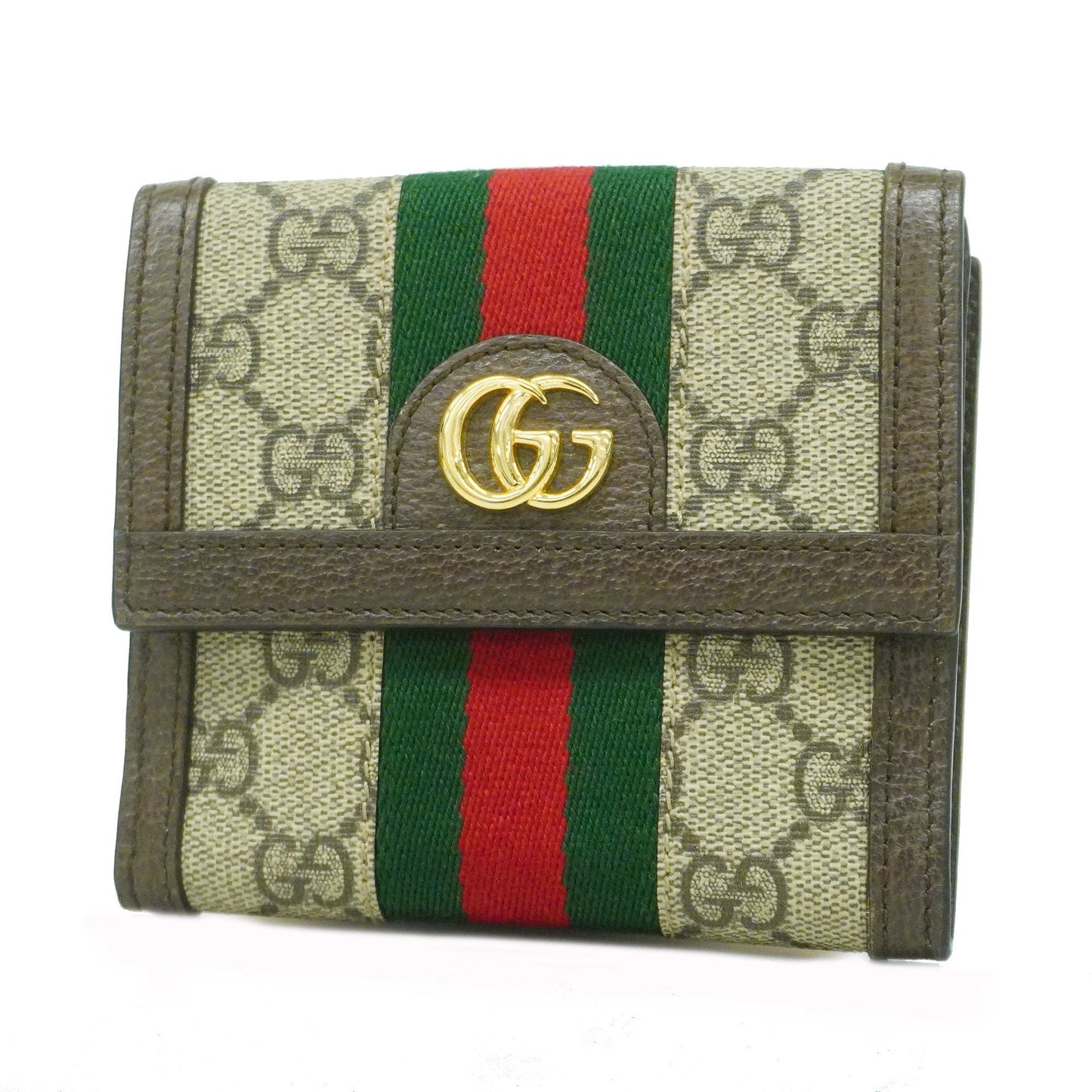 GUCCI Ophidia Bi-fold Wallet Gold Metal Fittings 523173 Women's GG Supreme