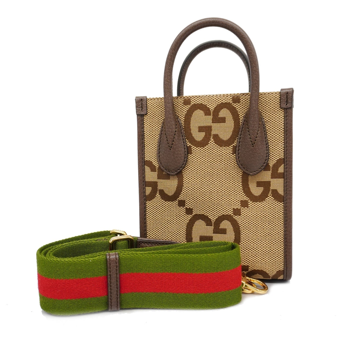 Gucci 2way Bag Jumbo GG 699406 Women's Canvas,Leather HandBag,Shoulder Bag