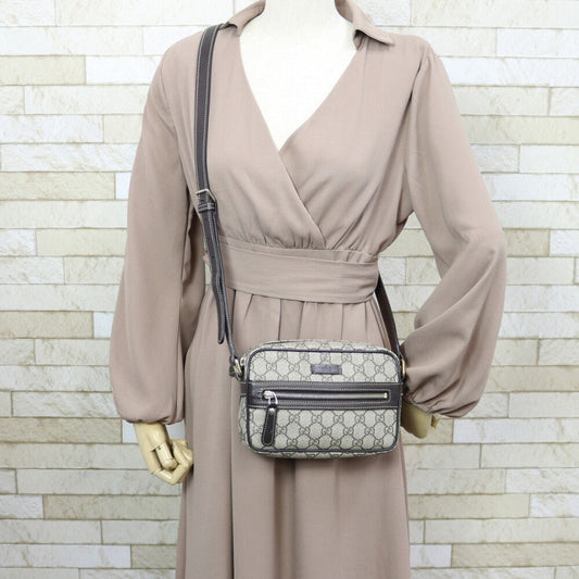 Gucci GG Shoulder Impreme Bag Beige Ladies