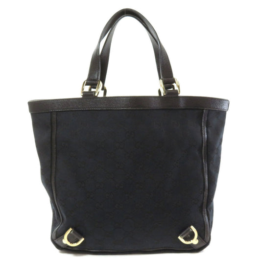 Gucci 130739 GG Tote Bag Canvas Leather Ladies