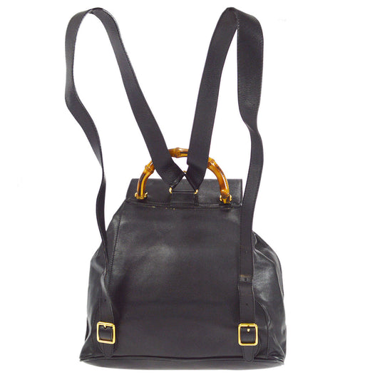GUCCI Bamboo Backpack Black 26801