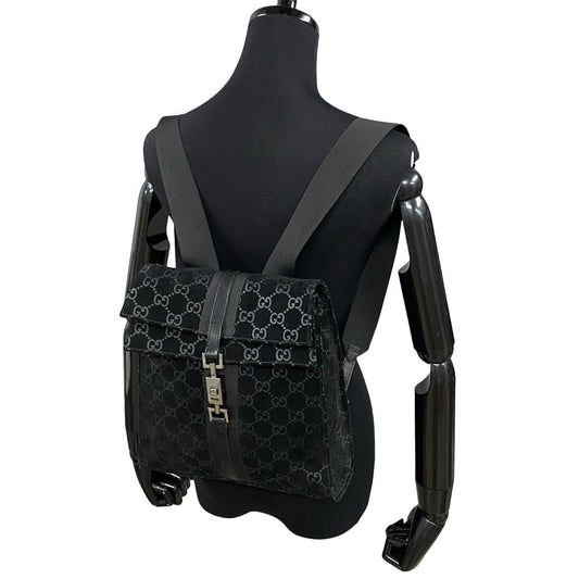 GUCCI Backpack leather black Jackie
