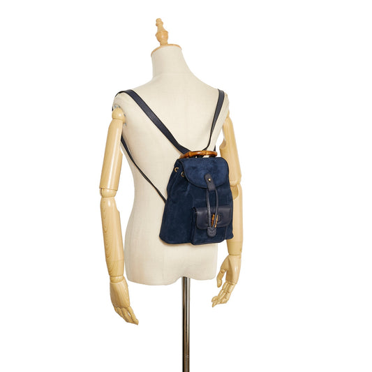 Gucci Bamboo Suede Backpack