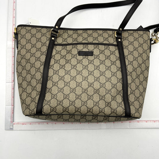 Gucci Beige/Ebony GG Supreme Canvas/Leather Medium Joy Tote Bag AF651