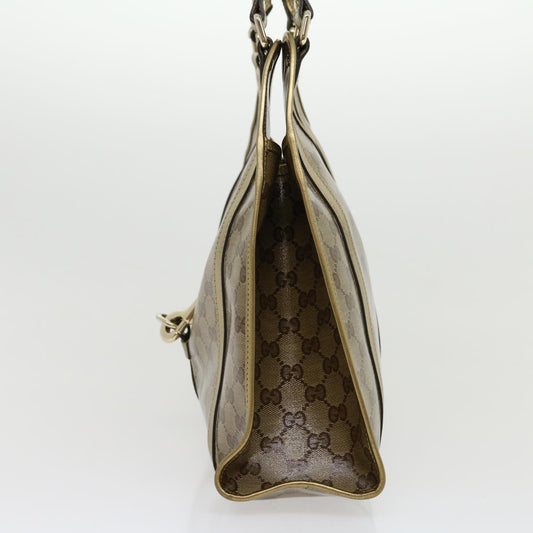 GUCCI GG Canvas Shoulder Bag Coated Canvas Beige Gold 30355