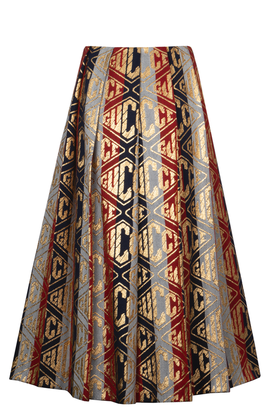 GUCCI Lurex Gucci Game Wool Skirt