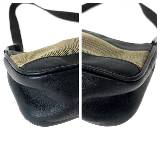 GUCCI Handbag 92820 Canvas, Leather Black Brown SilverMetal Handbag accessory pouch Women Used