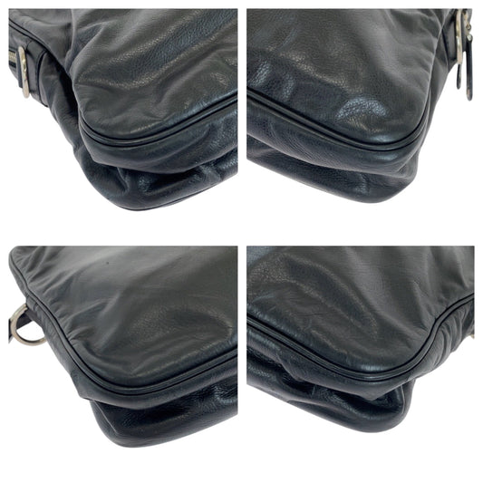GUCCI Business bag 211113 leather Black SilverMetal Business bag handbag mens Used