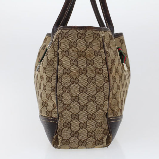 GUCCI GG Canvas Web Sherry Line Shoulder Bag Beige Red Green 163805 43883