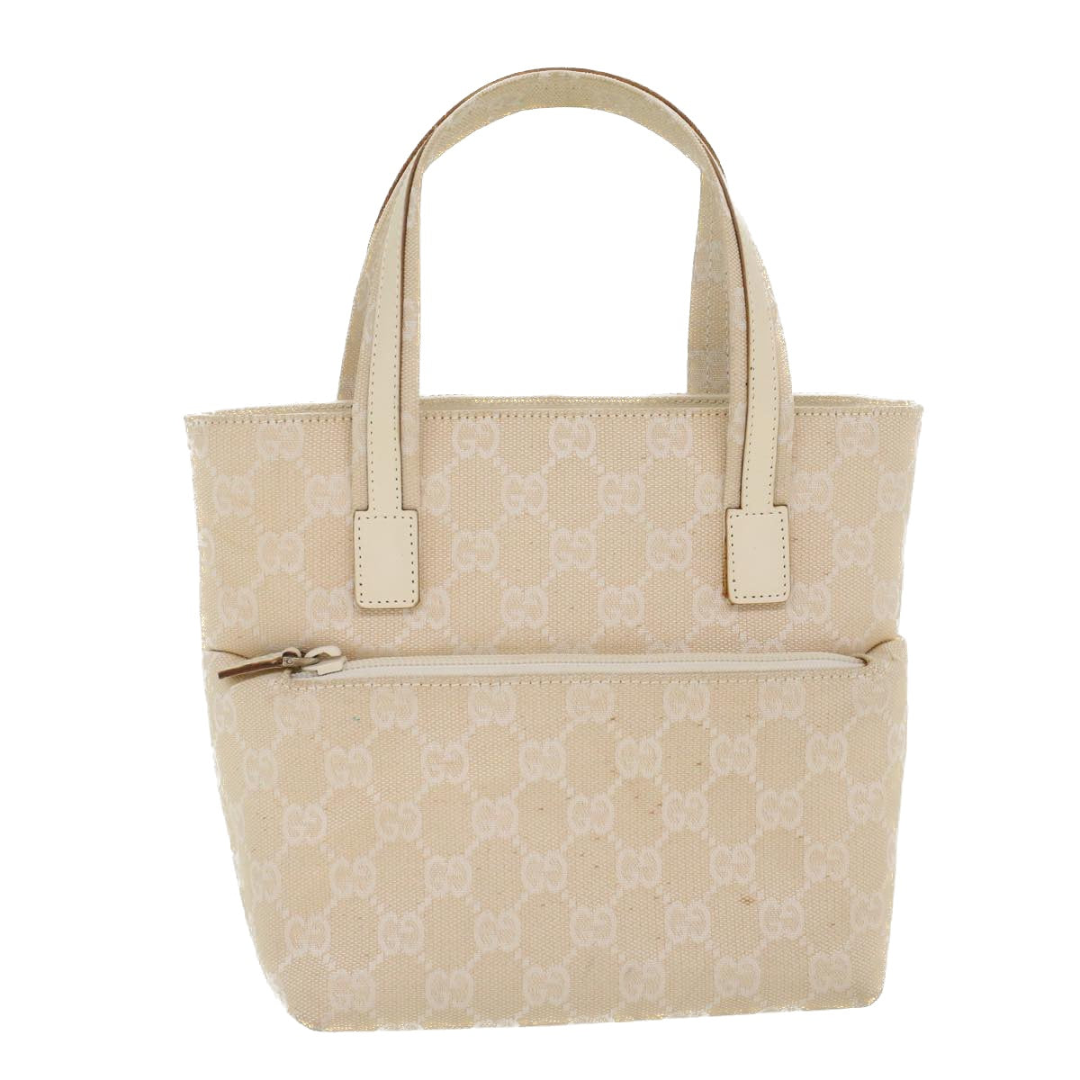 GUCCI GG Canvas Hand Bag Canvas Beige 45852