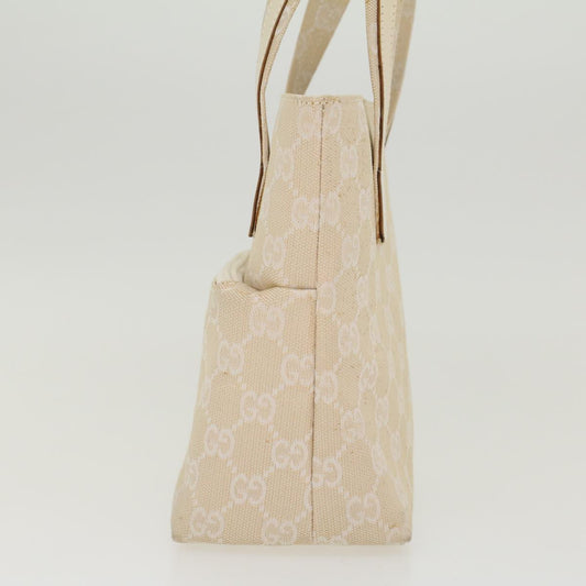 GUCCI GG Canvas Hand Bag Canvas Beige 45852