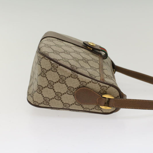 GUCCI GG Canvas Web Sherry Line Shoulder Bag Beige Green 39.02.032 48249
